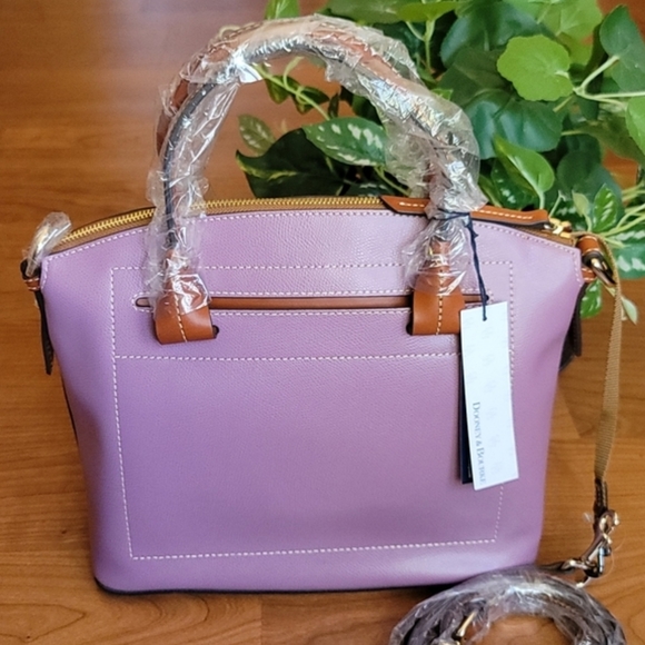 DOONEY & BOURKE Mauve Domed Leather Satchel - Picture 7 of 13